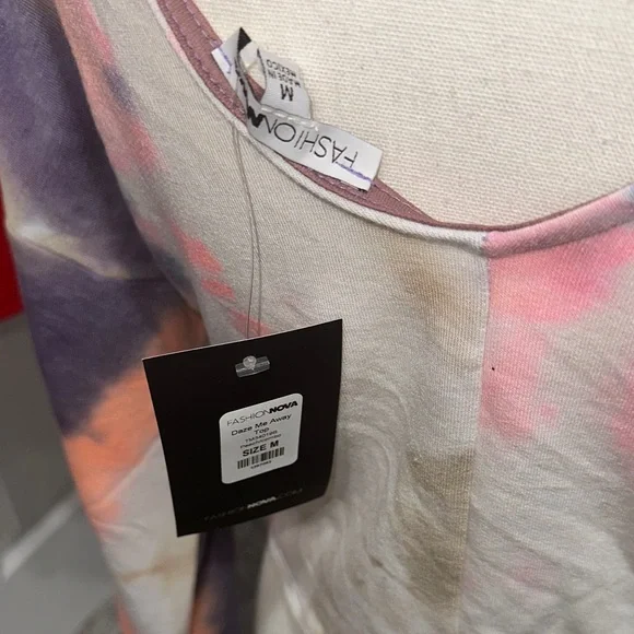 Fashion Nova Multicolor Tie-Dye Crop Top - Picture 7 of 8